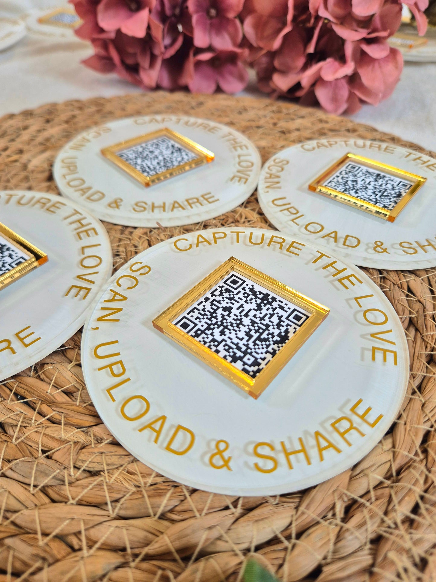 Wedding Photo Upload QR Code Disc