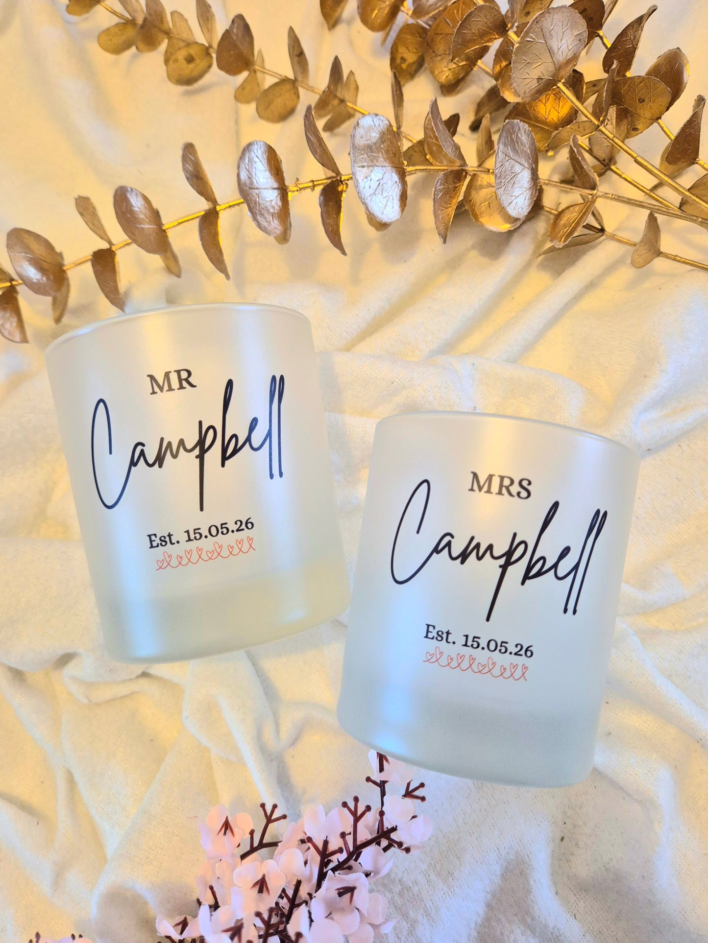 Mr & Mrs Frosted Tumbler Set