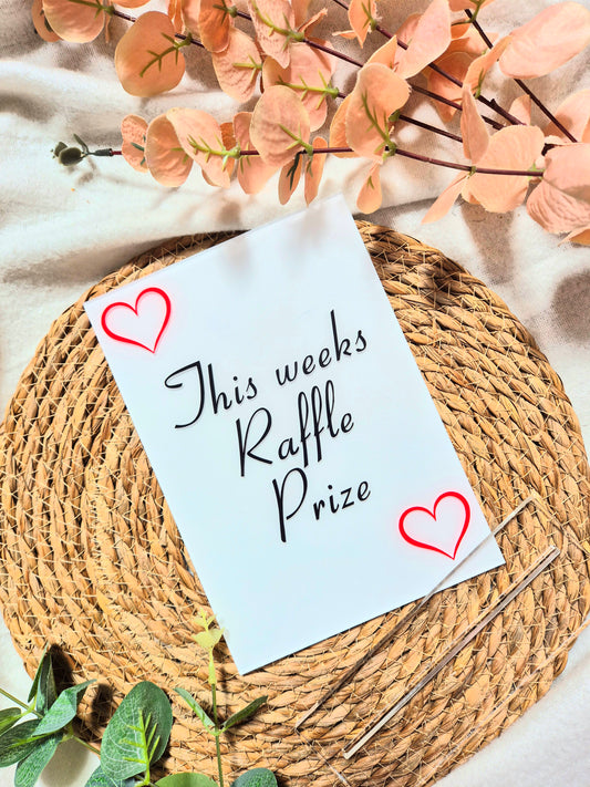 Raffle Prize Sign