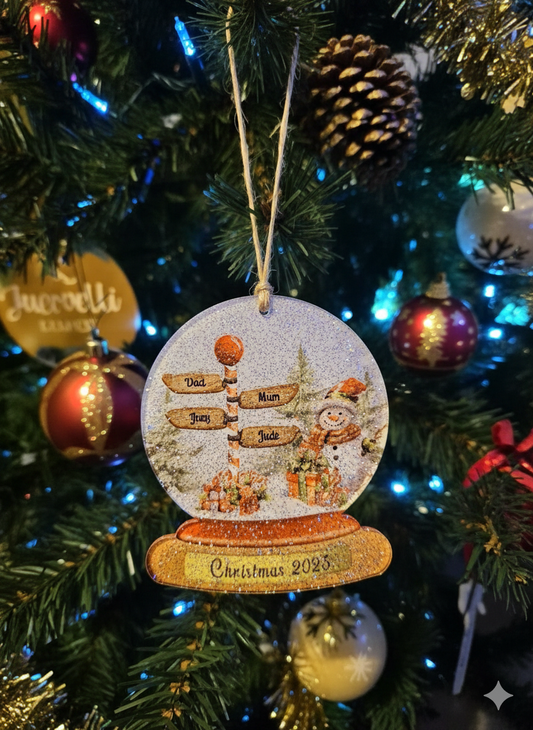 Family Snowglobe Bauble