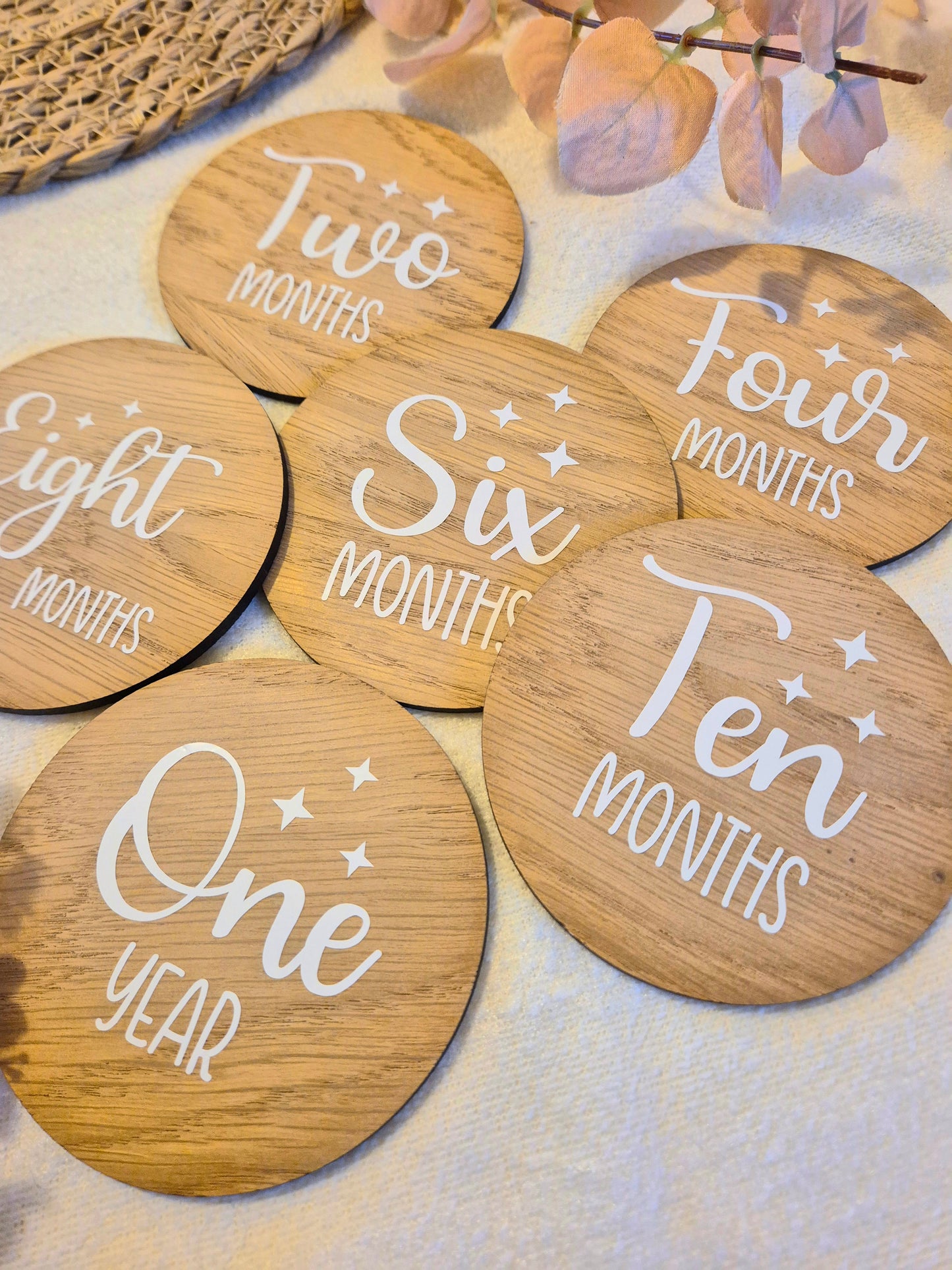 Oak Baby Milestone Discs