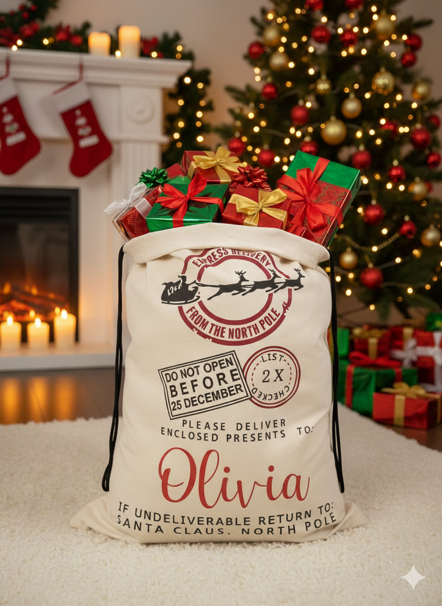 Large Santa Sack - Sleigh