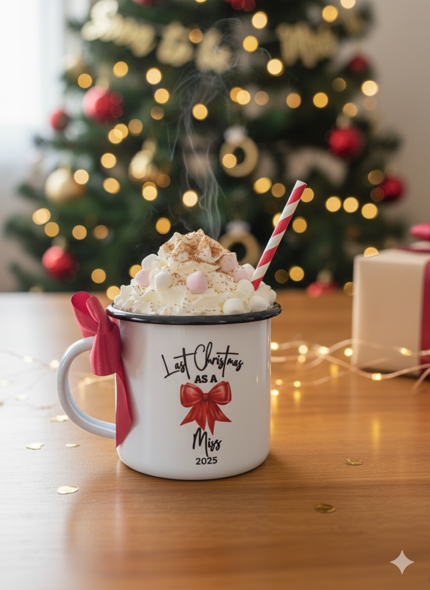 Last Christmas As A Miss Enamel Mug