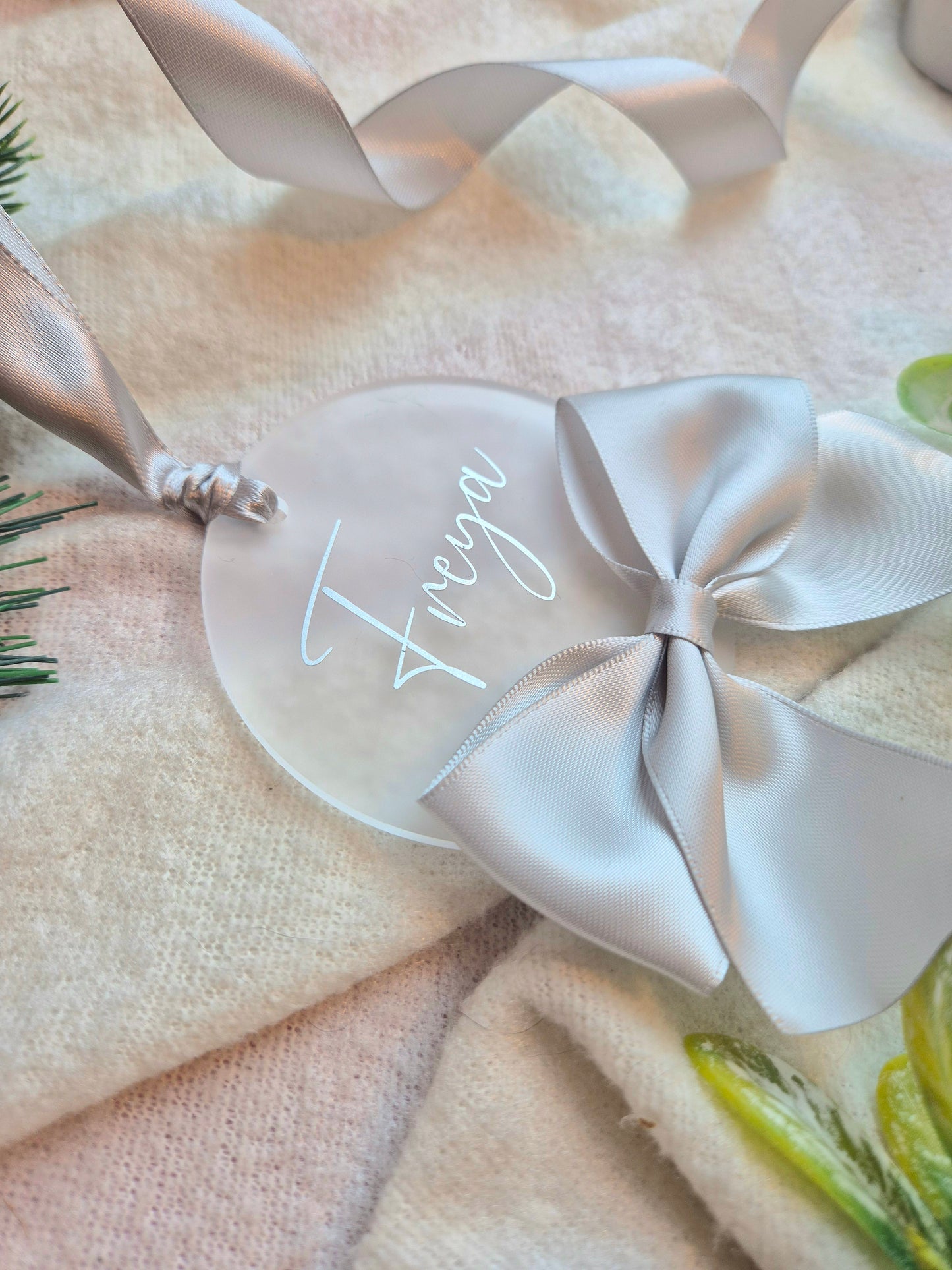 Personalised Bow Bauble