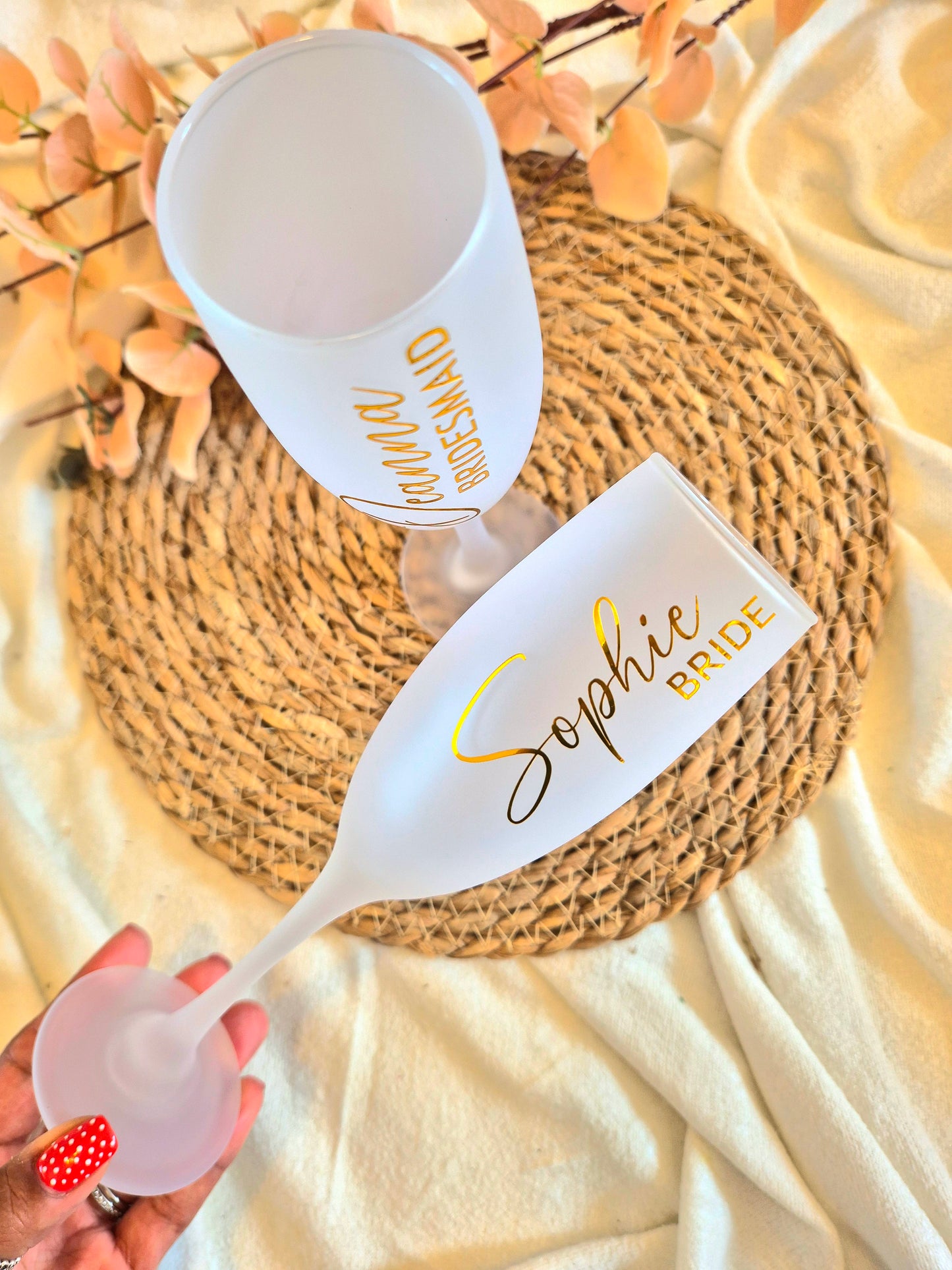 Personalised Frosted Champagne Flute