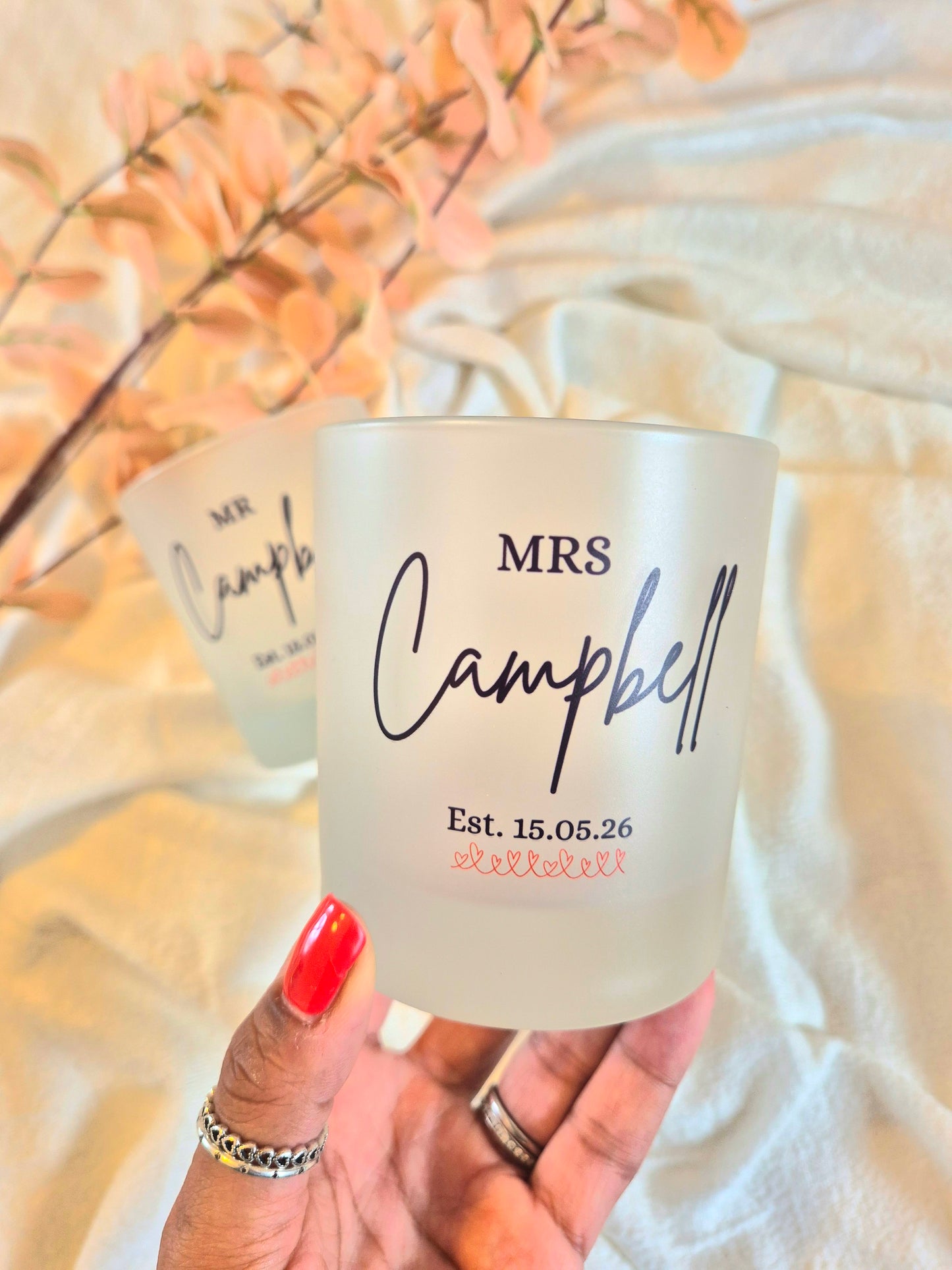 Mr & Mrs Frosted Tumbler Set