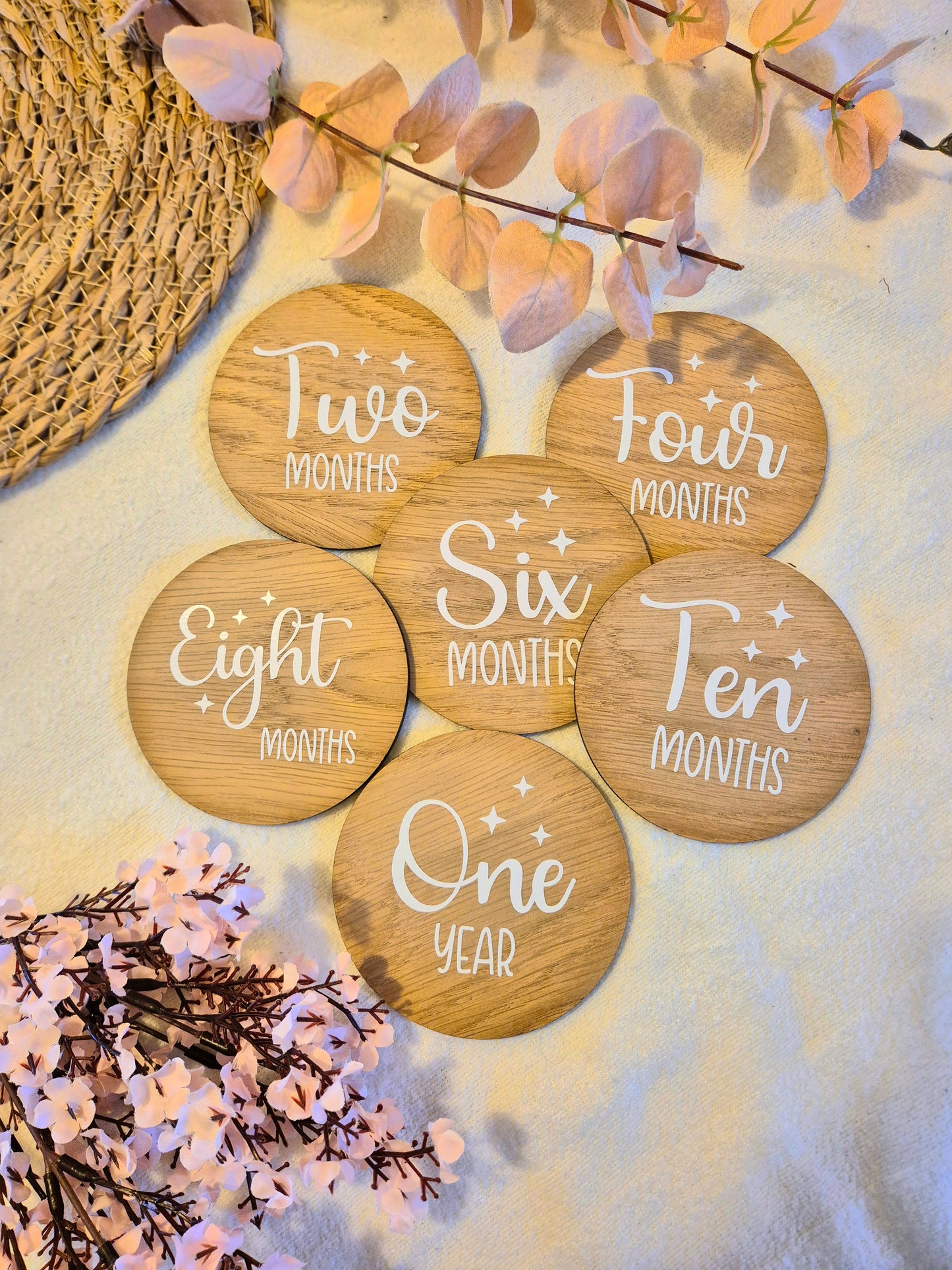 Oak Baby Milestone Discs