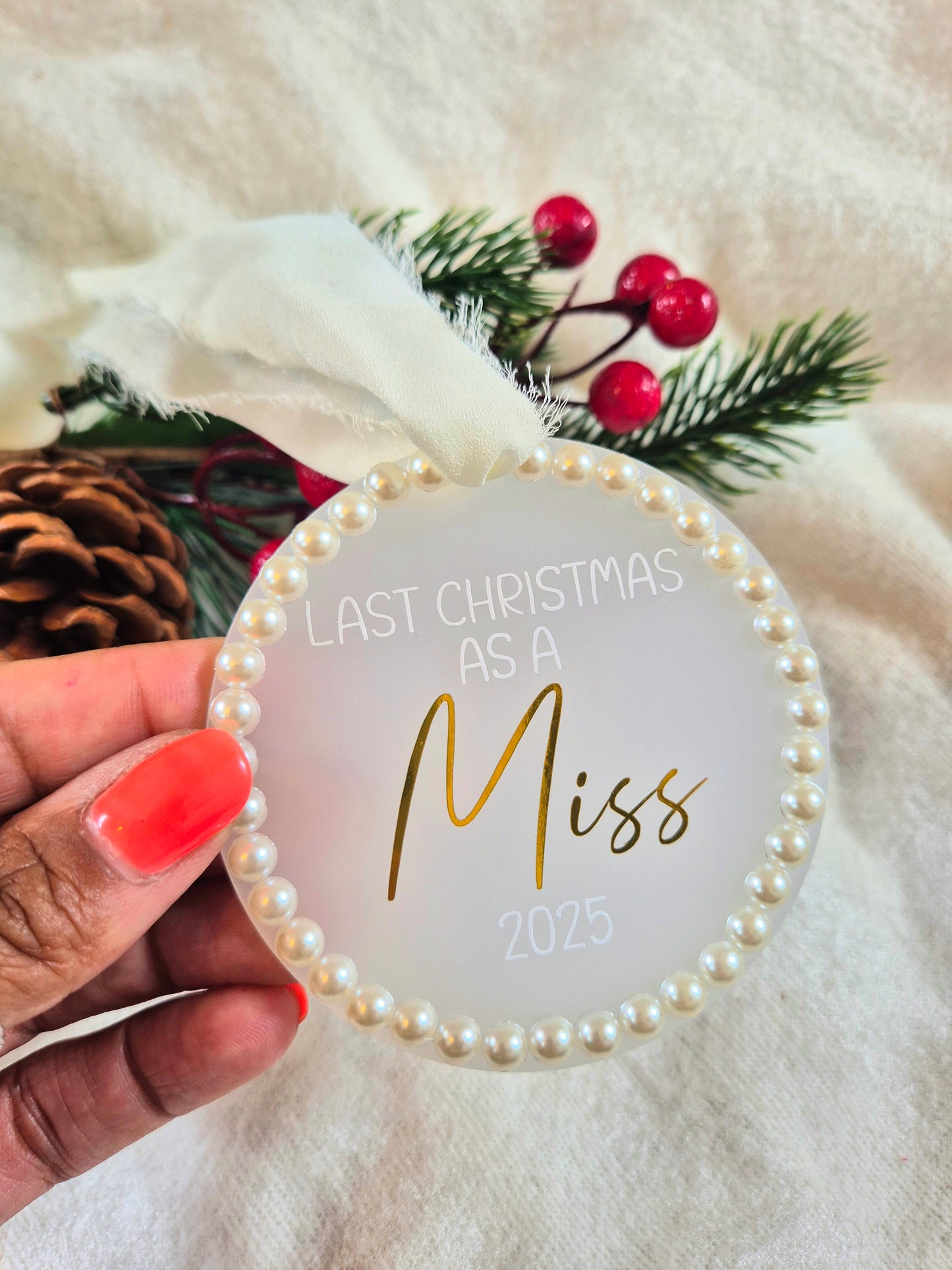 Pearly Last Christmas Decoration