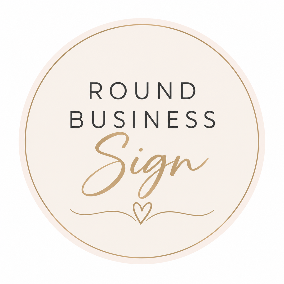 Personalised Round Business Sign