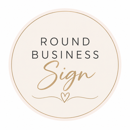 Personalised Round Business Sign