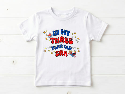 Superhero 3rd birthday children's T-shirt - In My Three Year Old Era