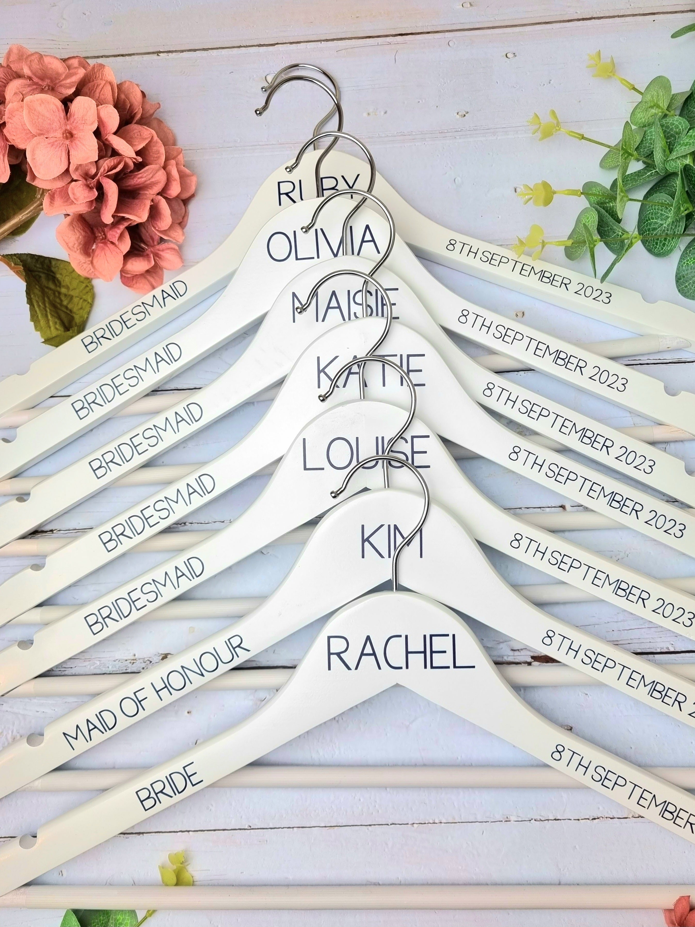 Personalised Bridal Party Hangers