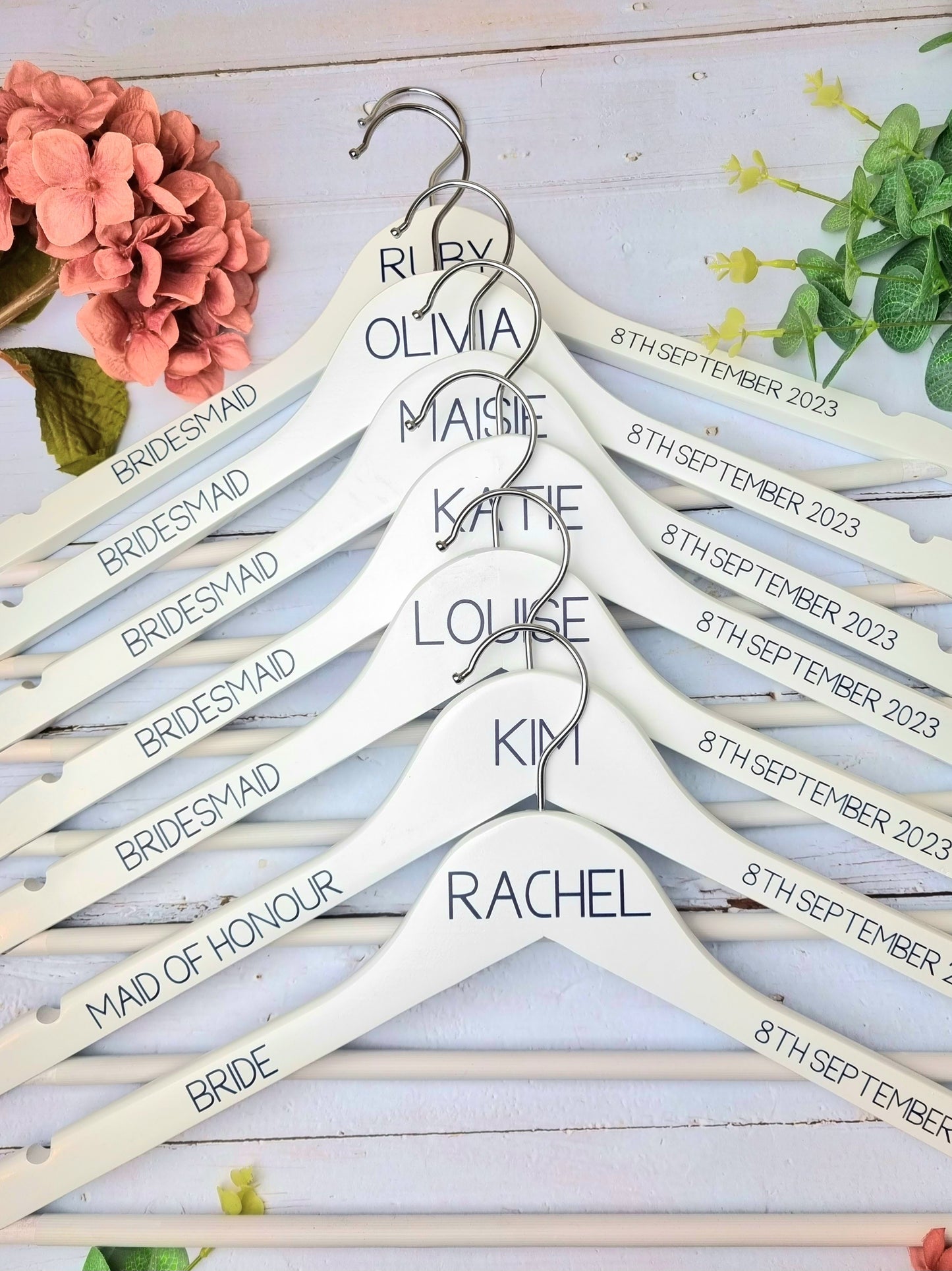 Personalised Bridal Party Hangers